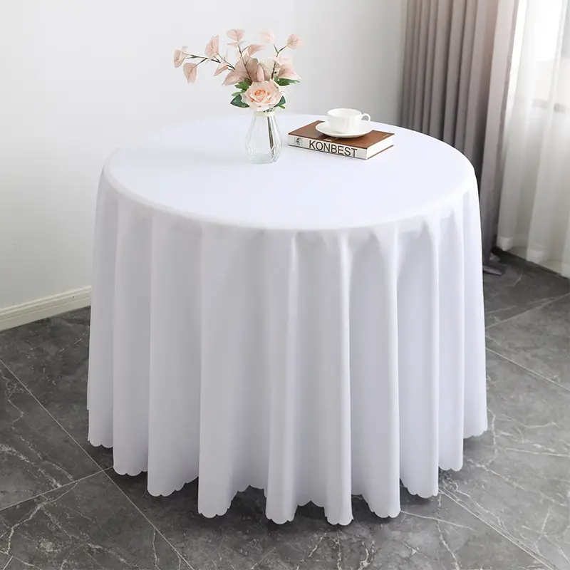 Hotel banquet home tablecloth round table covers wedding decoration