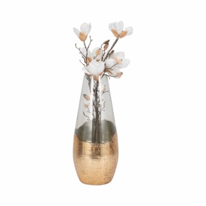 Vaso in Vetro Stratificato Moderno con Design Dorato, Vaso Decorativo per Fiori, per Soggiorno e Arredamento Casa - Product Image 2