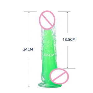 Силиконовый большой мягкий фаллоимитатор для анального секса, огромный кристаллический дилдо-вибратор, секс-товары для женщин - Product Image 6