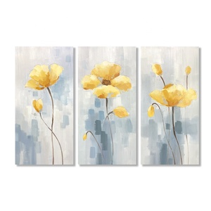 Dipinti a Olio su Tela di Fiori Gialli, Arte Murale Classica Moderna Dipinta a Mano, Vendita all'Ingrosso - Product Image 4