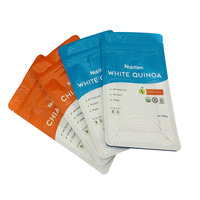 Sachet d'emballage personnalisé pour snacks avec logo, 500g, refermable, imprimé, résistant à l'humidité, pour graines de chia bio
