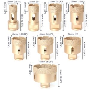 M14 יהלום חוט יבש בובת קידוחים ליבת חתיכות פורצלן סט אריחי גרניט גרניט חור ראה כלי - Product Image 6