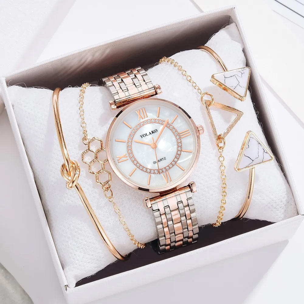Diamant Montre Femme Luxe 2020 Ensemble De Pièces Avec Boîte