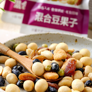 Mélange de fruits secs sain à base de protéines végétales pour enfants et adultes - Noix de cajou grillées, cacahuètes, haricots noirs, raisins secs - Adapté au régime cétogène - Product Image 1