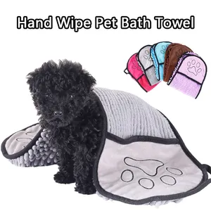 High Quality Soft Chenille Microfiber Pet Towel Super Absorbent Pet Hair Cleaning Washable Pet Towel