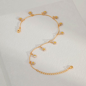 Chevillère bohème plaquée or 18 carats pour femme |   Bijoux de pied en cuivre pour <span class=keywords><strong>les</strong></span> <span class=keywords><strong>vacances</strong></span> d'été à la plage - Product Image 6