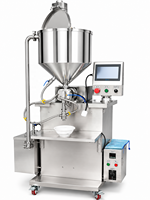 Machine de remplissage semi-automatique chauffante et mélangeuse pour beurre de cacahuète, pâte de sésame et crème au chocolat avec pompe de transfert