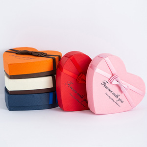 Caja de Regalo de Chocolate en Forma de Corazón Rosa Personalizada, Caja de Regalo de San Valentín con Listón - Product Image 5
