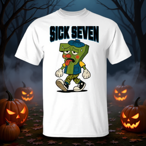 T-shirt Sick Seven, costume d'Halloween, design tendance et populaire, taille adulte unisexe - Product Image 3