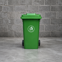 Poubelle en plastique de 240 L, grande poubelle extérieure, bac à déchets, conteneur à ordures, poubelle pour le recyclage industriel et commercial