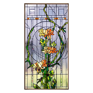 หน้าต่างประตูกระจกสีแบบกำหนดเองจากจีน กระจกสองชั้น สไตล์ยุโรป ทำด้วยมือ ทนทาน ผนังม่านโลหะ - Product Image 1