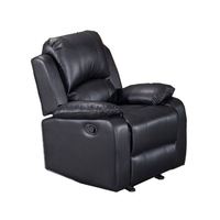 Sofá Seccional Modular, Juego de Muebles para Sala de Estar, Sofá Reclinable Moderno de Cuero, Sillón Reclinable