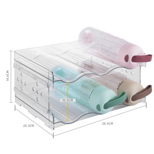 Wholesale Foldable Food-Grade PET 2-Layer U Shape Stackable Detachable Multifunction Water Wine <b>Bottle</b> Holder Beverage <b>Rack</b> - Product Image 3