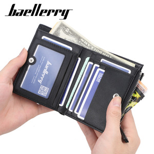 Baellerry <b>Men's</b> <b>Wallet</b> PU Leather Multi-Card Zipper Compact Everyday Use - Product Image 2