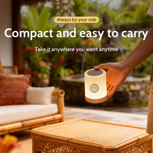 Muslim Prayer Portable Digital Azan <b>Clock</b> Mp3 Quran Players Touch <b>Led</b> Lamp Holy Al Quran Speaker With Remote Control - Product Image 4