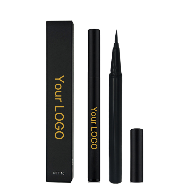 Косметика с логотипом на заказ, матовая черная жидкая Водостойкая Подводка для глаз от производителя, фирменная подводка для глаз