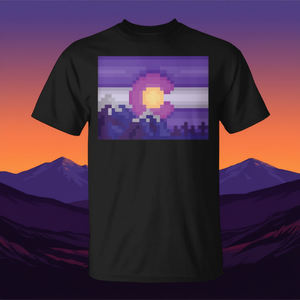 Camiseta retro con diseño de la bandera de Colorado, color negro, unisex, talla para adultos - Product Image 3