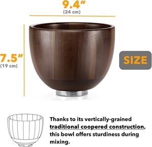 Prodotti di Tendenza 2026: Supporto <span class=keywords><strong>in</strong></span> <span class=keywords><strong>Legno</strong></span> di Acacia EUDR per <span class=keywords><strong>Ciotole</strong></span> da Impasto per Robot da Cucina KitchenAid - Product Image 3