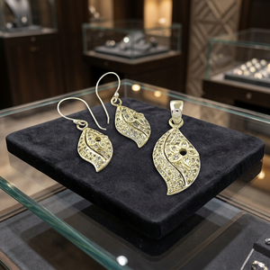 Luxury Zircon CZ Diamond Ring Earrings Pendant Jewelry Set 925 Sterling Silver <b>Wedding</b> Party Jewelry - Product Image 3