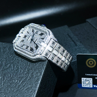 Montre mécanique automatique en moissanite OEM ODM à succès, pour homme, chiffres romains, luxe, quotidienne, bureau, trajets domicile-travail