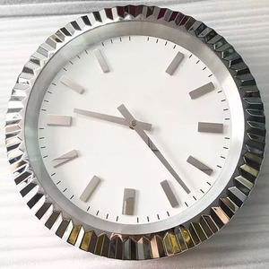 Gold Metal <b>Wall</b> <b>Clock</b> Quartz Analog Round <b>Silent</b> Battery Powered 14 Inch Single Face for Living Room Decor - Product Image 5