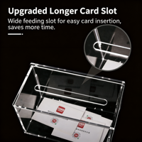 Boîte à cartes de visite en acrylique transparent de 3 mm d'épaisseur, assemblée, portable, grande capacité, pour salon professionnel, bureau, réception