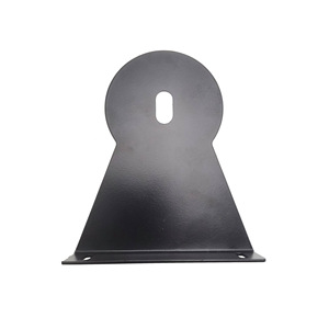 Triangle <b>Bracket</b> Iron <b>Black</b> Plated 80x60mm L Shape Hardware Mounting Support - Product Image 2