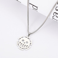 Collier en acier inoxydable de haute qualité, nouveau design, anime Trafalgar D. Water Law Luffy, artisanat métallique