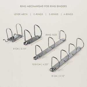 特注ロゴリネンリングバインダーA4 3リングプランナー生地屋根付きバインダーオーガナイザーオフィススクールホーム用品 - Product Image 5