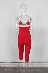 Abiti da donna personalizzati alla moda estate 2 pezzi da motociclista corti set Skinny <span class=keywords><strong>a</strong></span> <span class=keywords><strong>costine</strong></span> Casual completo due pezzi per abbigliamento donna - Product Image 3