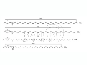 RANDRO 신상품 836 988 1064 골판지 철 시트 만들기 기계 0.1-0.17mm 얇은 시트 루핑 시트 롤 성형 기계 - Product Image 2