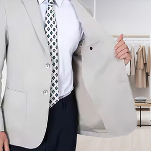 MTM abito monopetto <span class=keywords><strong>su</strong></span> <span class=keywords><strong>misura</strong></span> con pantaloni a bottone in poliestere traspirante per adulti - Product Image 4