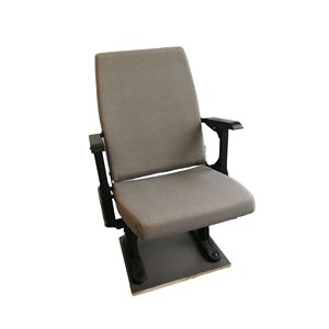 Silla Plegable para Auditorio, Tapizada en Tela Roja, con Estructura de Acero, para Salas de Conferencias Escolares - Product Image 4