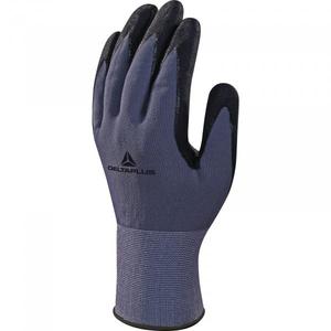 DELTA PLUS - VE726NO07 Gant tricoté en polyamide spandex gris-noir avec paume en nitrile/polyuréthane (multi-pack) GANTS - Product Image 1