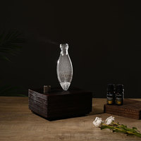 Diffuseur de verre de grain de bois fait à la main de chambre de maison intelligente de luxe pour le diffuseur d'huile essentielle de cadeau de Noël