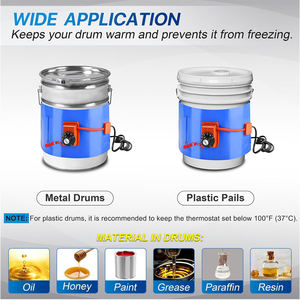 Calentador de bidones con aislamiento, calentador de banda de silicona para bidones de 5 galones con controlador de temperatura - Product Image 4