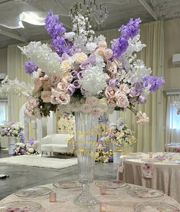 European Forest Style Wedding Arrangement <strong>Artificial</strong> Silk Green <strong>Hydrangea</strong> Rose Flower Centerpiece for Party Event Decoration - Product Image 6