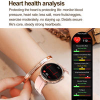 Hermoso Reloj Inteligente de Salud para Mujer ET491, Pantalla a Color AMOLED HD de 1.32'', Monitor de Frecuencia Cardíaca, Rastreador de Actividad Física, ECG con Función de Llamada
