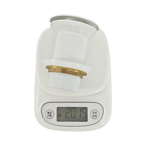 Bonde de lavabo escamotable en laiton blanc laqué, 1 1/4 pouce, <span class=keywords><strong>à</strong></span> <span class=keywords><strong>ressort</strong></span> anti-fuite pour lavabo de salle de bain - Product Image 3