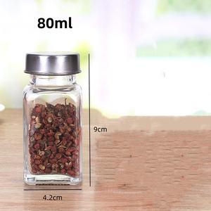 Ln stoct baharat kavanoz 2.5oz cam baharat şişeleri kare baharat kavanoz - Product Image 6