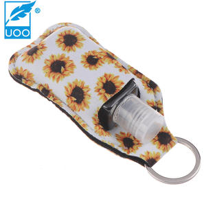 Porta Botellas de Desinfectante de Manos UOO de Alta Calidad, Ecológico, de Neopreno, con Diseño de Arte Popular de Flores, Impresión Serigráfica, Colores Personalizables - Product Image 6