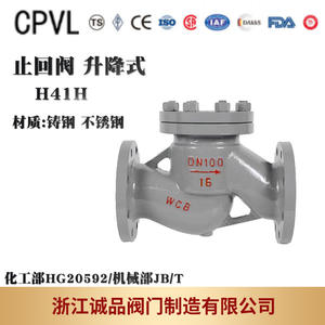 Vanne de retenue unidirectionnelle en acier moulé H41H-16C 25C, à bride, à levage pneumatique, pour arrêt d'eau - Product Image 3