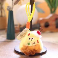 Seri Kue Teh Sore yang Lucu, Gantungan Kunci Boneka Plush Hamburger Kentang Goreng, Gantungan Tas Dessert, Gantungan Kunci Boneka