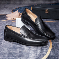 Chaussures décontractées pour hommes en cuir de vachette de qualité supérieure, mocassins de luxe 2026, chaussures à enfiler, finition patinée à la main, chaussures habillées