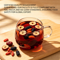 Premium Private Label Jujube Goji-Beeren Maulbeere Zuckerfreie Koffeinfreie Pyramiden-Teebeutel OEM Maßgeschneiderte Formel für Frauen-Vitalität