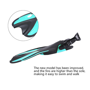 ALOMA-Aletas de esnórquel con correas ajustables, aletas cortas duraderas de PVC TPR para adultos, tallas 37-45, aletas de goma para entrenamiento - Product Image 6