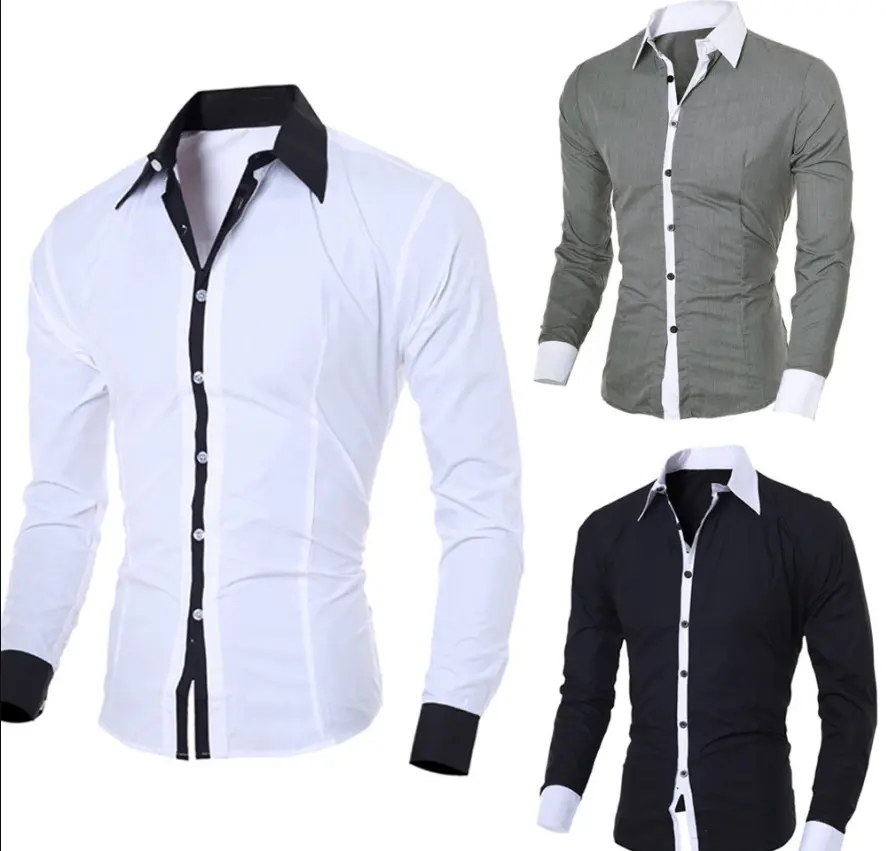 2022 Nieuwe Collectie Casual Business Mannen Dress Shirts Luxe Merk Lange Mouw Hoge Kwaliteit Mannetjes Sociale Shirts