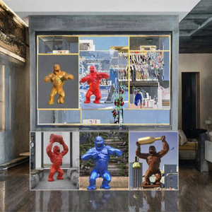 Escultura Decorativa de Gorila 3D de Tamaño Real en Resina, Estilo Nórdico, para Sala de Estar - Product Image 3