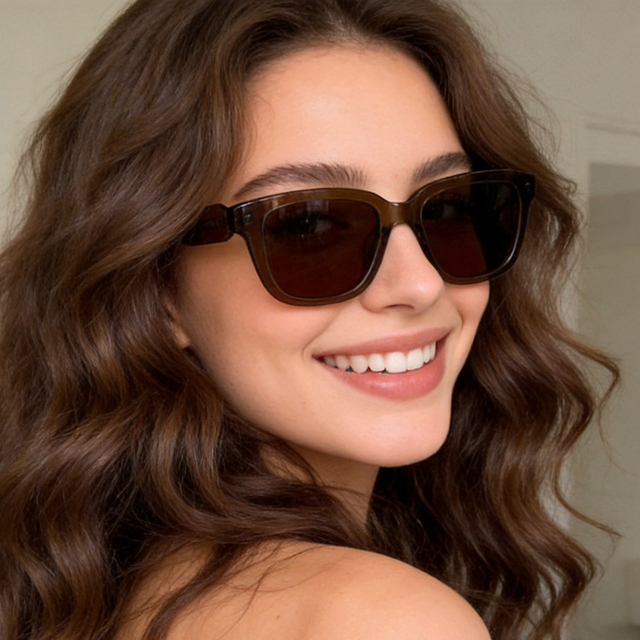 High Quality Ladies Classic Square Polarized Acetate Sunglasses UV400 Custom Logo Luxury Thick Square Frame with TAC Lenses