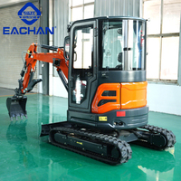 Mini-excavatrice de 2,5 tonnes, hydraulique, diesel, micro-pelleuse, chenille agricole, à queue courte, petite pelleuse, livraison gratuite, CE EPA